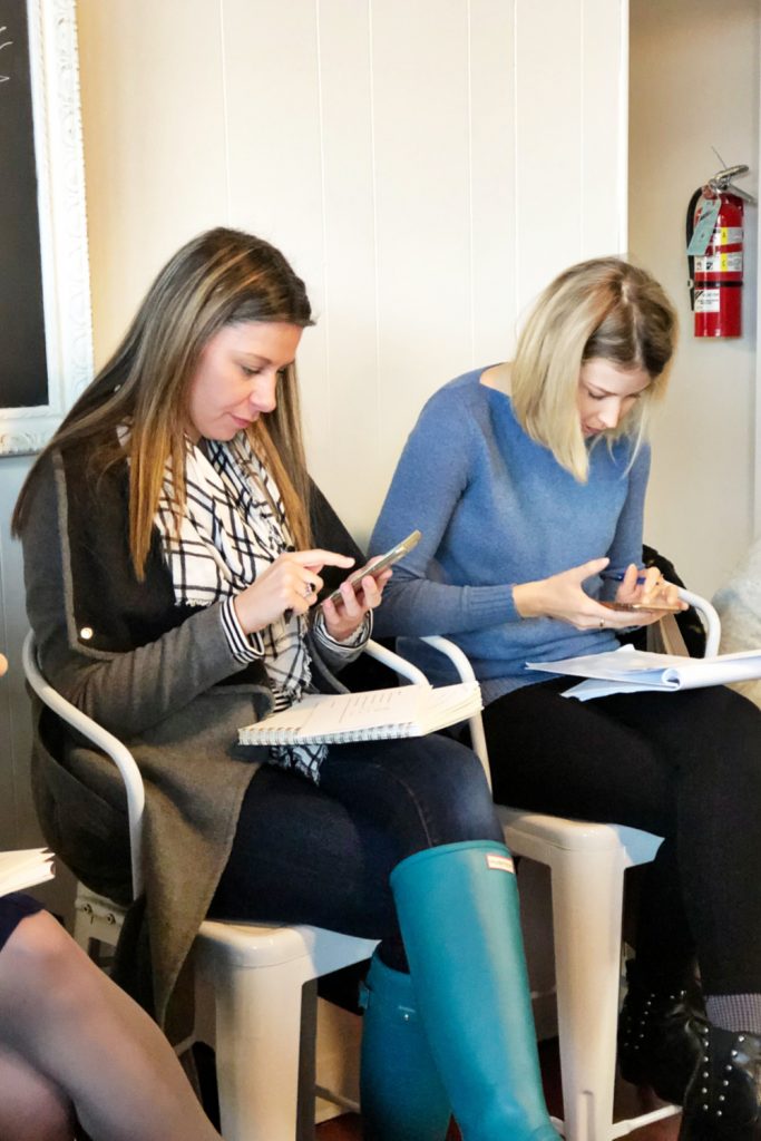 Tuesdays Together DC members assess each others' websites at our meeting on "Client Experience."