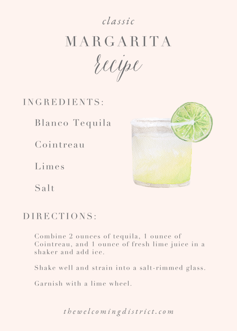 Wedding Cocktail Ideas - Margarita Signature Drink - The Welcoming District